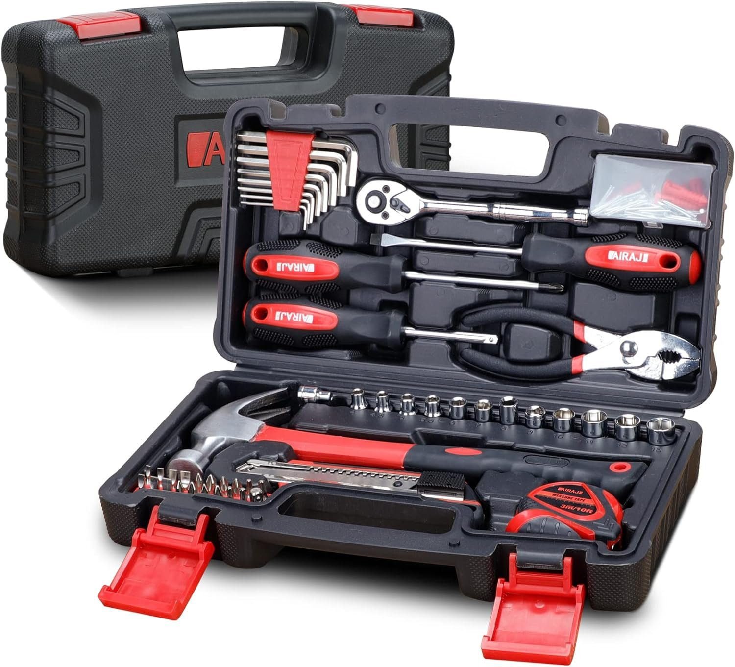 132 Household Tool Set, Home Auto Repair Tool Set Complete General Household Hand Tool Kit with Plastic Toolbox Storage Case,Basic Tool Sets for Homeowners and DIY Home Repairs 132 Household Tool Set, Home Auto Repair Tool Set Complete General Household Hand Tool Kit with Plastic Toolbox Storage Case,Basic Tool Sets for Homeowners and DIY Home Repairs