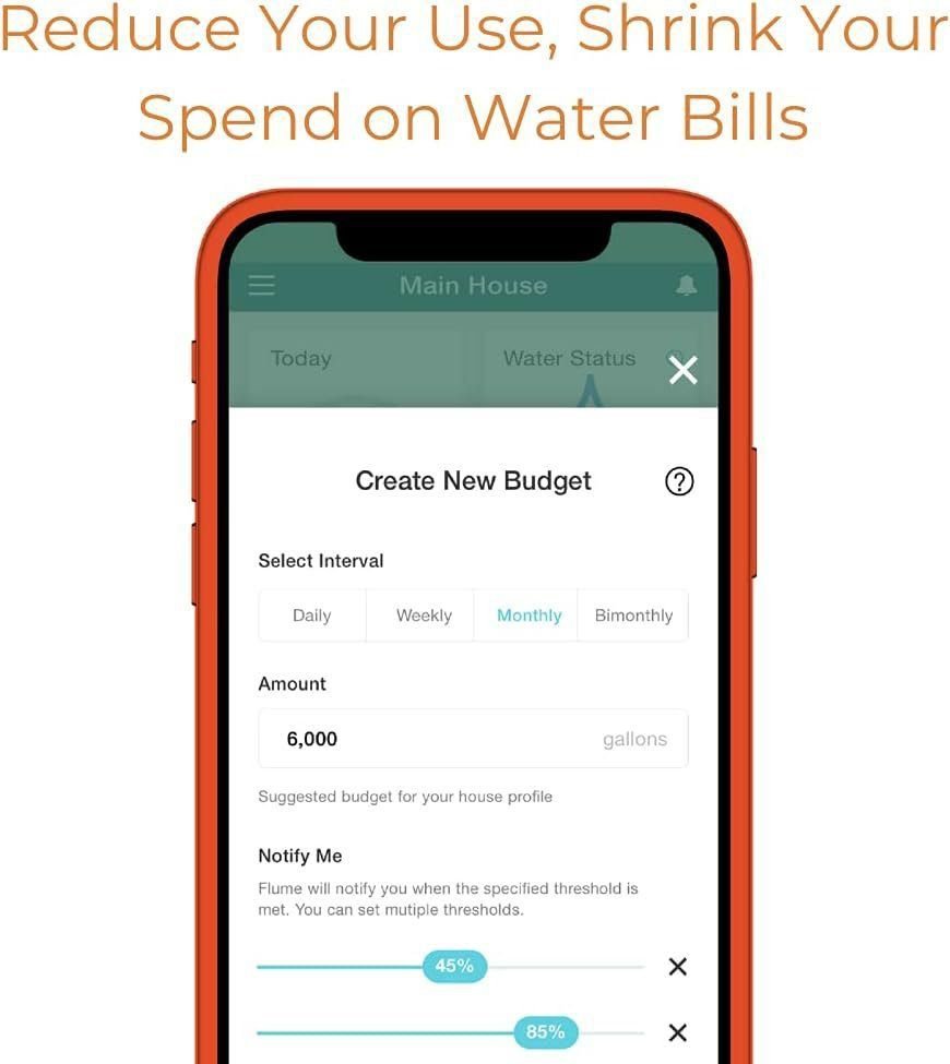 2 Smart Home Water Monitor  Water Leak Detector: Detect Water Leaks Before They Cause Damage. Monitor Your Water Use to Reduce Waste  Save Money. Installs in Minutes, No Plumbing Required