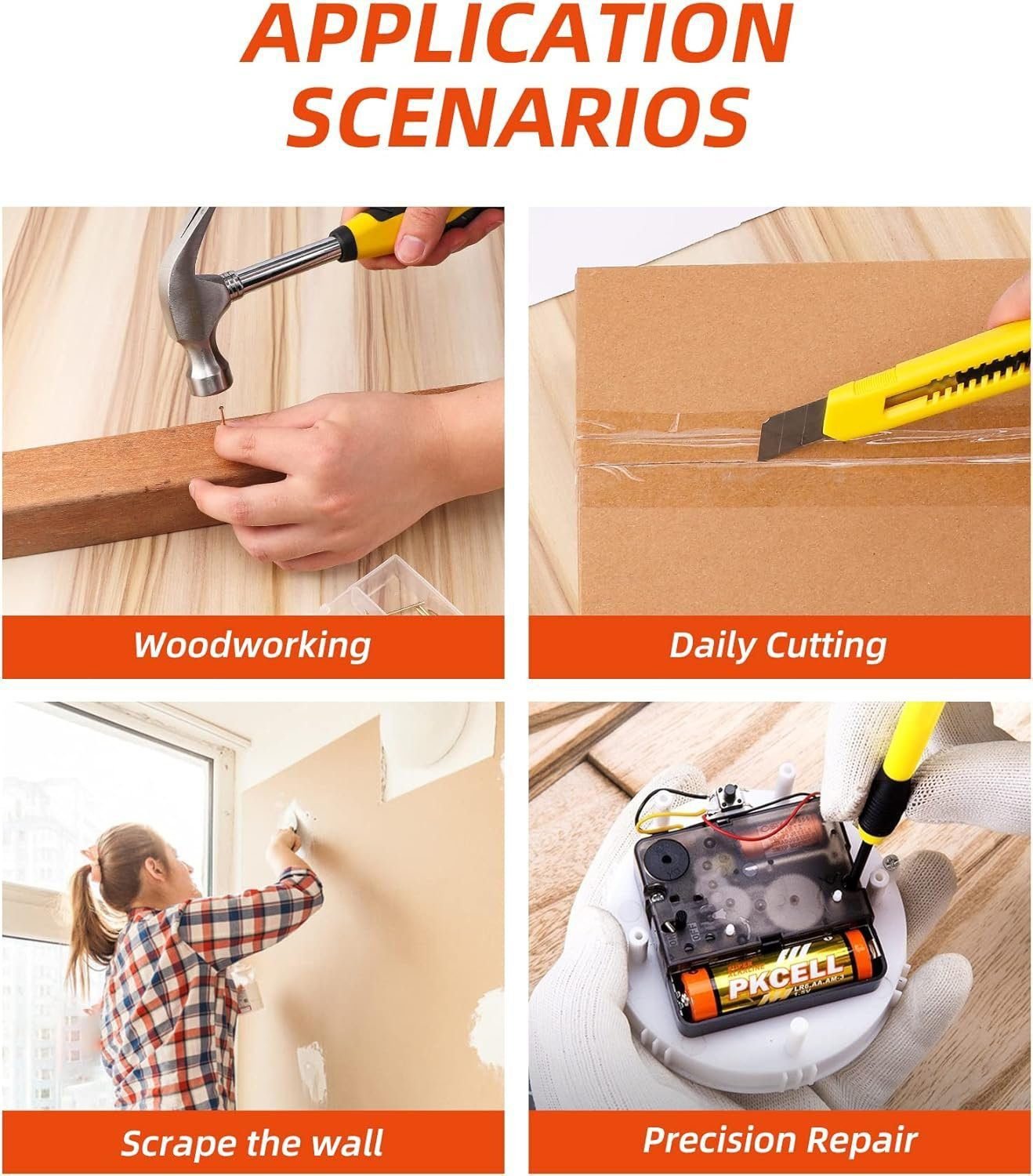 40-Piece Tool Set - General Household Hand Tool Kit with Plastic Toolbox Storage Case…