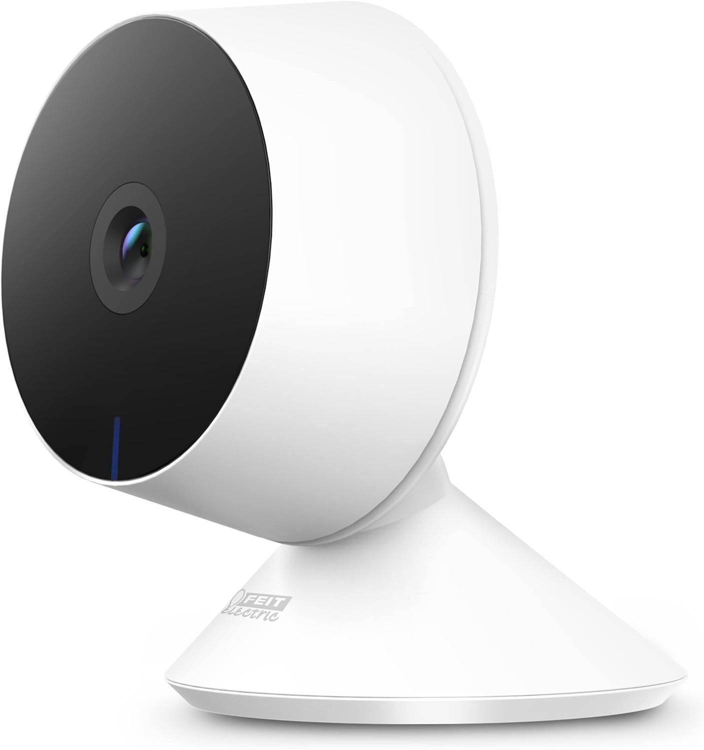 Feit Electric Indoor Security Camera with Motion Detection, 30ft. Night Vision, 360° Adjustable Head, 2.4GHz WiFi, 2-Way Audio, 1080p HD, Works with Alexa Google Asst, Plug-in, White - CAM1/WIFI Feit Electric Indoor Security Camera with Motion Detection, 30ft. Night Vision, 360° Adjustable Head, 2.4GHz WiFi, 2-Way Audio, 1080p HD, Works with Alexa Google Asst, Plug-in, White - CAM1/WIFI