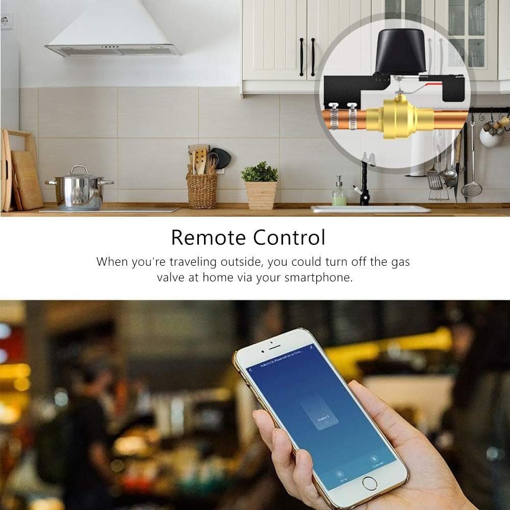 Owfeel WIFI Smart Valve WIFI Control Water Valve Compatible With Alexa, Google and Application Program iOS/Android Owfeel WIFI Smart Valve WIFI Control Water Valve Compatible With Alexa, Google and Application Program iOS/Android