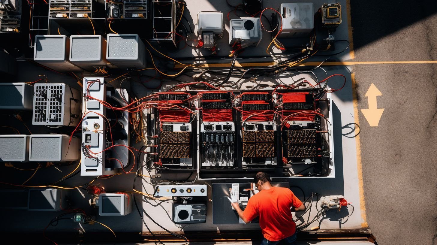 A technician working on live circuits using an insulated tool kit. A technician working on live circuits using an insulated tool kit.