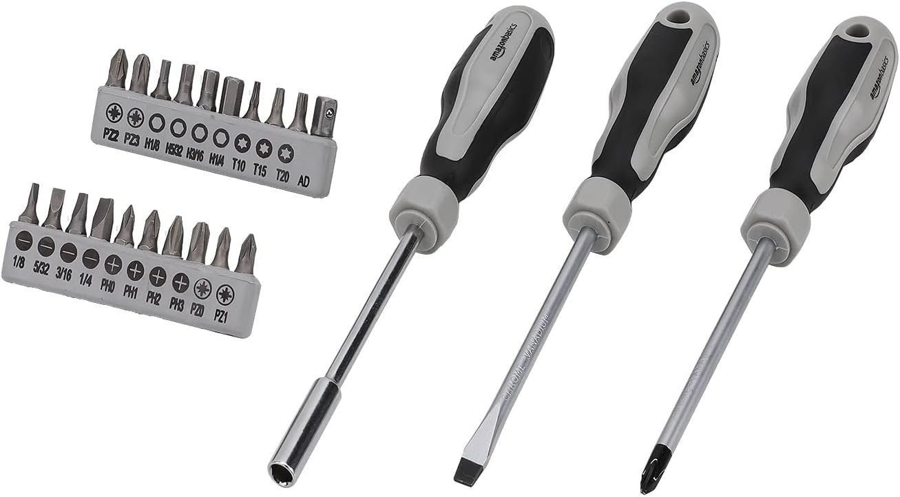 Amazon Basics 173-Piece General Household Home Repair and Mechanics Hand Tool Kit Set Amazon Basics 173-Piece General Household Home Repair and Mechanics Hand Tool Kit Set