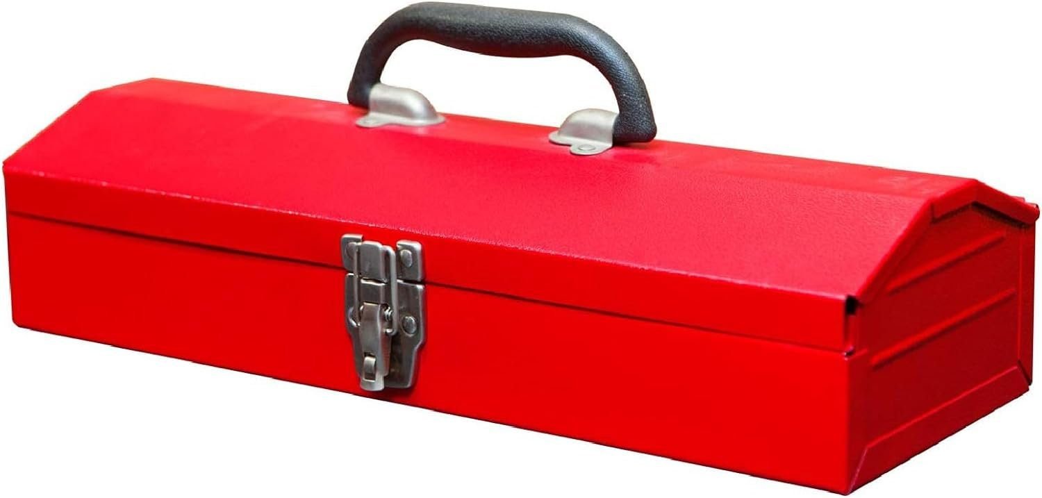 BIG RED ATB213 Torin 16 Hip Roof Style Portable Steel Tool Box with Metal Latch Closure, Red BIG RED ATB213 Torin 16 Hip Roof Style Portable Steel Tool Box with Metal Latch Closure, Red