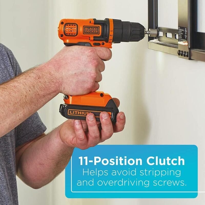 BLACK+DECKER 20V MAX Cordless Drill and Driver, 3/8 Inch, With LED Work Light, Battery and Charger Included (LDX120C) BLACK+DECKER 20V MAX Cordless Drill and Driver, 3/8 Inch, With LED Work Light, Battery and Charger Included (LDX120C)