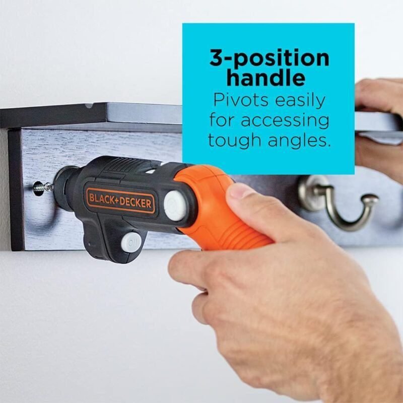 BLACK+DECKER 4V MAX* Cordless Screwdriver with LED Light (BDCSFL20C), Black BLACK+DECKER 4V MAX* Cordless Screwdriver with LED Light (BDCSFL20C), Black