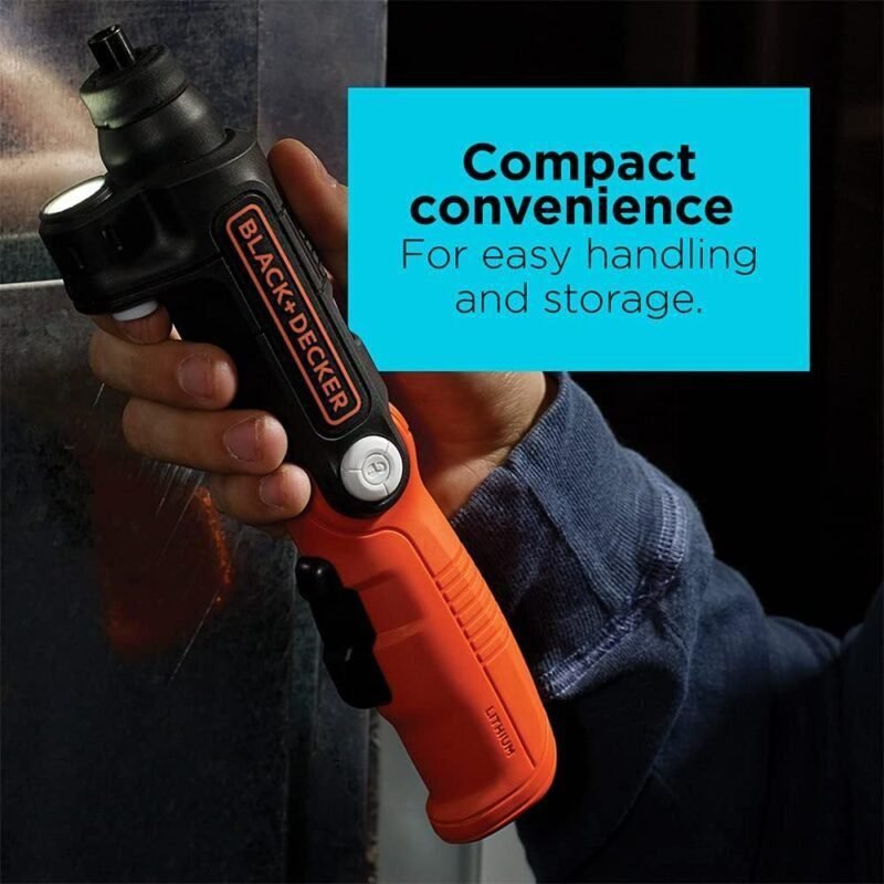 BLACK+DECKER 4V MAX* Cordless Screwdriver with LED Light (BDCSFL20C), Black BLACK+DECKER 4V MAX* Cordless Screwdriver with LED Light (BDCSFL20C), Black