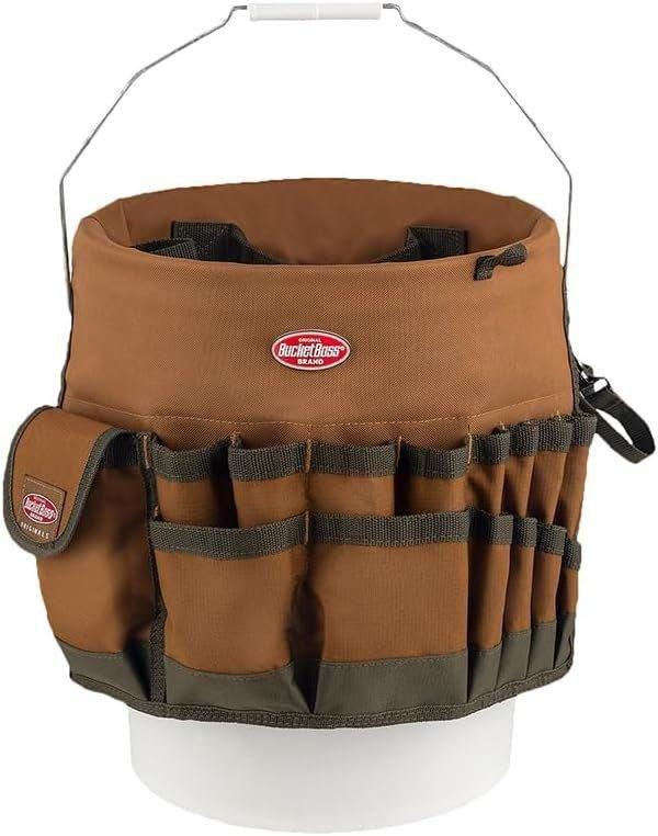 Bucket Boss The Bucketeer Bucket Tool Organizer in Brown, 10030 Bucket Boss The Bucketeer Bucket Tool Organizer in Brown, 10030