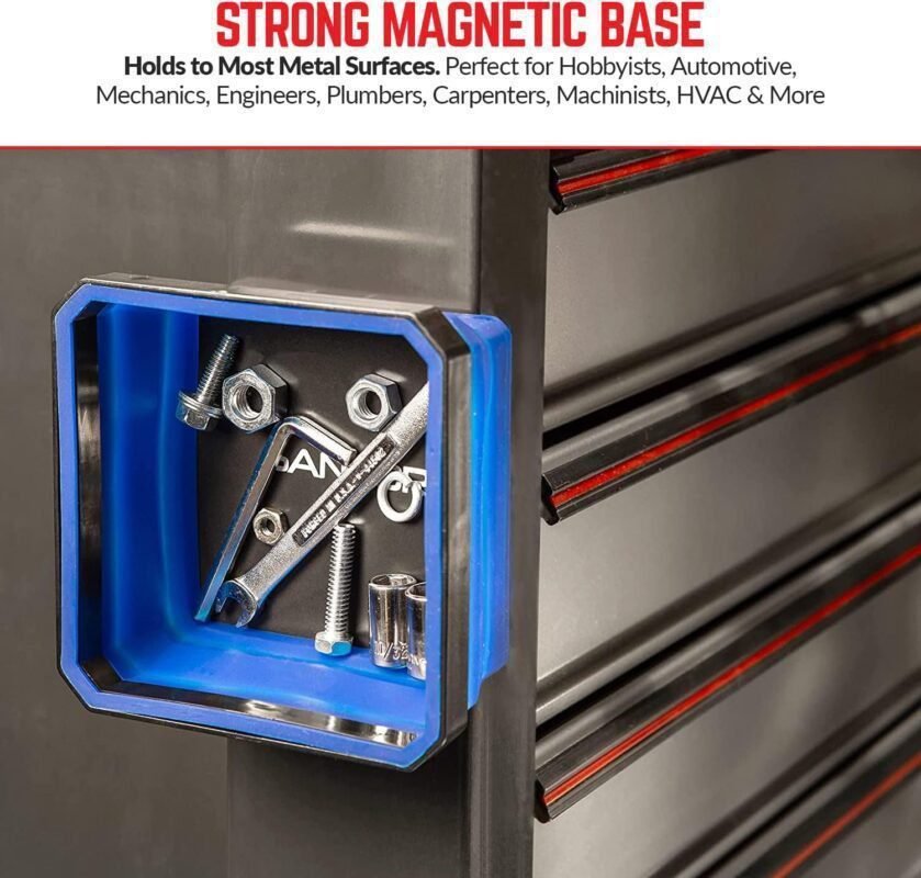 Collapsible Magnetic Parts Tray Set - (Pack of 3) Tool Trays for Screw, Bolts, Nuts, Washers, Pins and Other Small Metal Parts - 4.25 Inch Square - Red, Blue, and Green Collapsible Magnetic Parts Tray Set - (Pack of 3) Tool Trays for Screw, Bolts, Nuts, Washers, Pins and Other Small Metal Parts - 4.25 Inch Square - Red, Blue, and Green