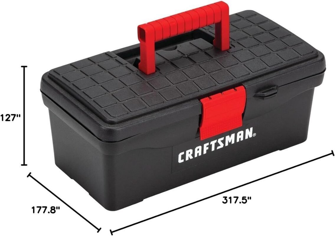 CRAFTSMAN Tool Box, Lockable, 16 in., Red/Black (CMST16901) CRAFTSMAN Tool Box, Lockable, 16 in., Red/Black (CMST16901)