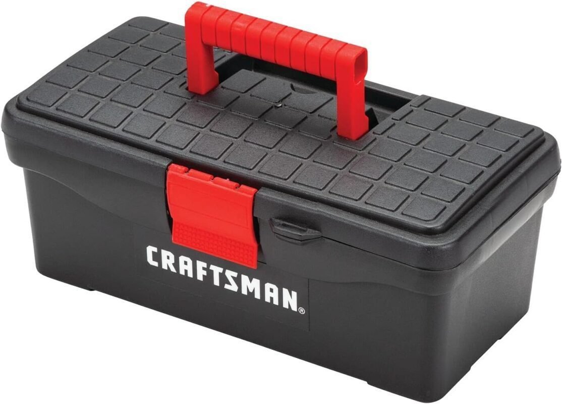 CRAFTSMAN Tool Box, Lockable, 16 in., Red/Black (CMST16901) CRAFTSMAN Tool Box, Lockable, 16 in., Red/Black (CMST16901)
