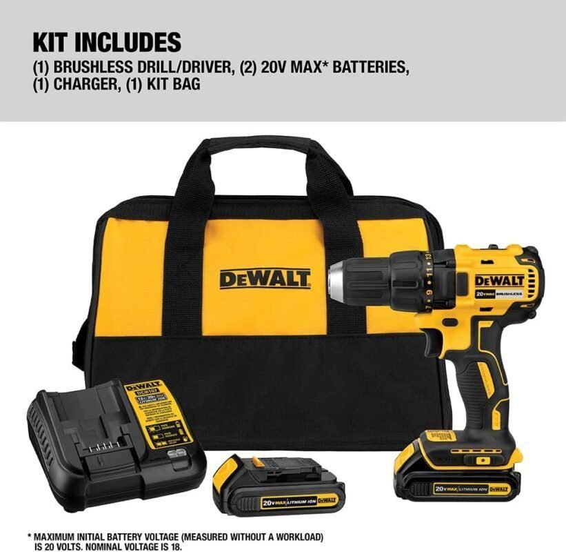 DEWALT 20V MAX Cordless Drill Driver, 1/2 Inch, 2 Speed, XR 2.0 Ah Battery and Charger Included (DCD777D1) DEWALT 20V MAX Cordless Drill Driver, 1/2 Inch, 2 Speed, XR 2.0 Ah Battery and Charger Included (DCD777D1)