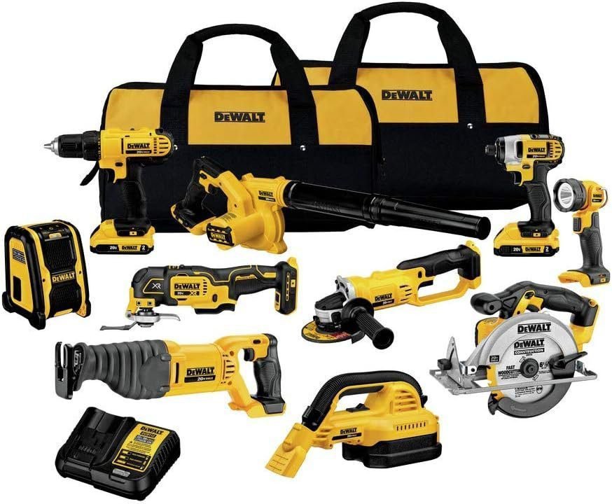 DEWALT 20V MAX Power Tool Combo Kit, 10-Tool Cordless Power Tool Set with 2 Batteries and Charger (DCK1020D2) DEWALT 20V MAX Power Tool Combo Kit, 10-Tool Cordless Power Tool Set with 2 Batteries and Charger (DCK1020D2)