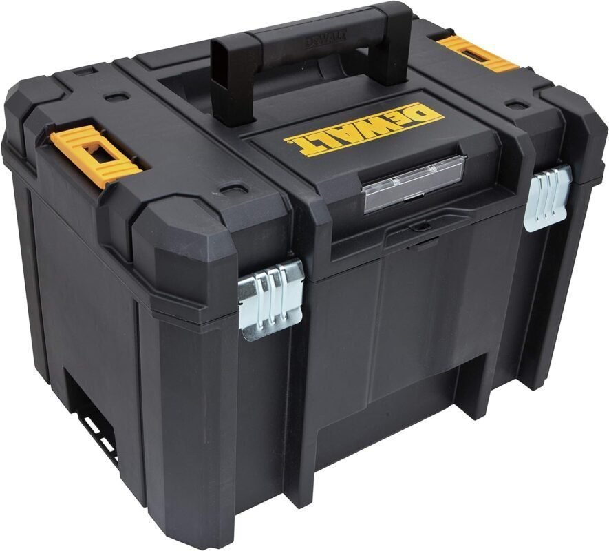 DEWALT TSTAK Tool Box, Extra Large Design, Removable Tray for Easy Access to Tools, Water and Debris Resistant (DWST17806) DEWALT TSTAK Tool Box, Extra Large Design, Removable Tray for Easy Access to Tools, Water and Debris Resistant (DWST17806)