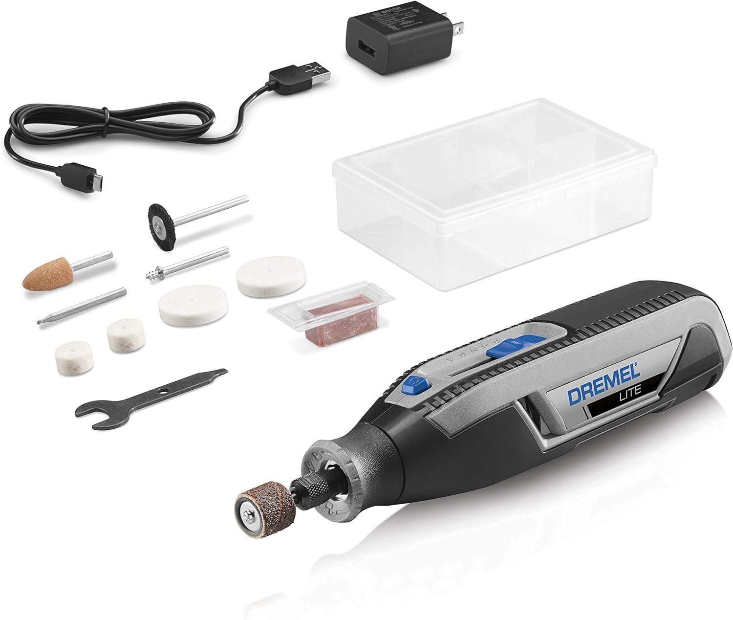 Dremel Lite 7760 N/10 4V Li-Ion Cordless Rotary Tool Variable Speed Multi-Purpose Rotary Tool Kit, USB Charging, Easy Accessory Changes - Perfect For Light-Duty DIY Crafting Dremel Lite 7760 N/10 4V Li-Ion Cordless Rotary Tool Variable Speed Multi-Purpose Rotary Tool Kit, USB Charging, Easy Accessory Changes - Perfect For Light-Duty DIY Crafting