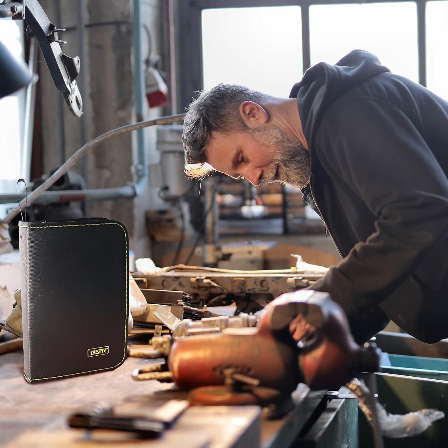 FASITE Tool Set, 44-Piece Household Hand Basic DIY Repair Tool Kit, with Easy Carrying Tool Bag For Home Maintenance