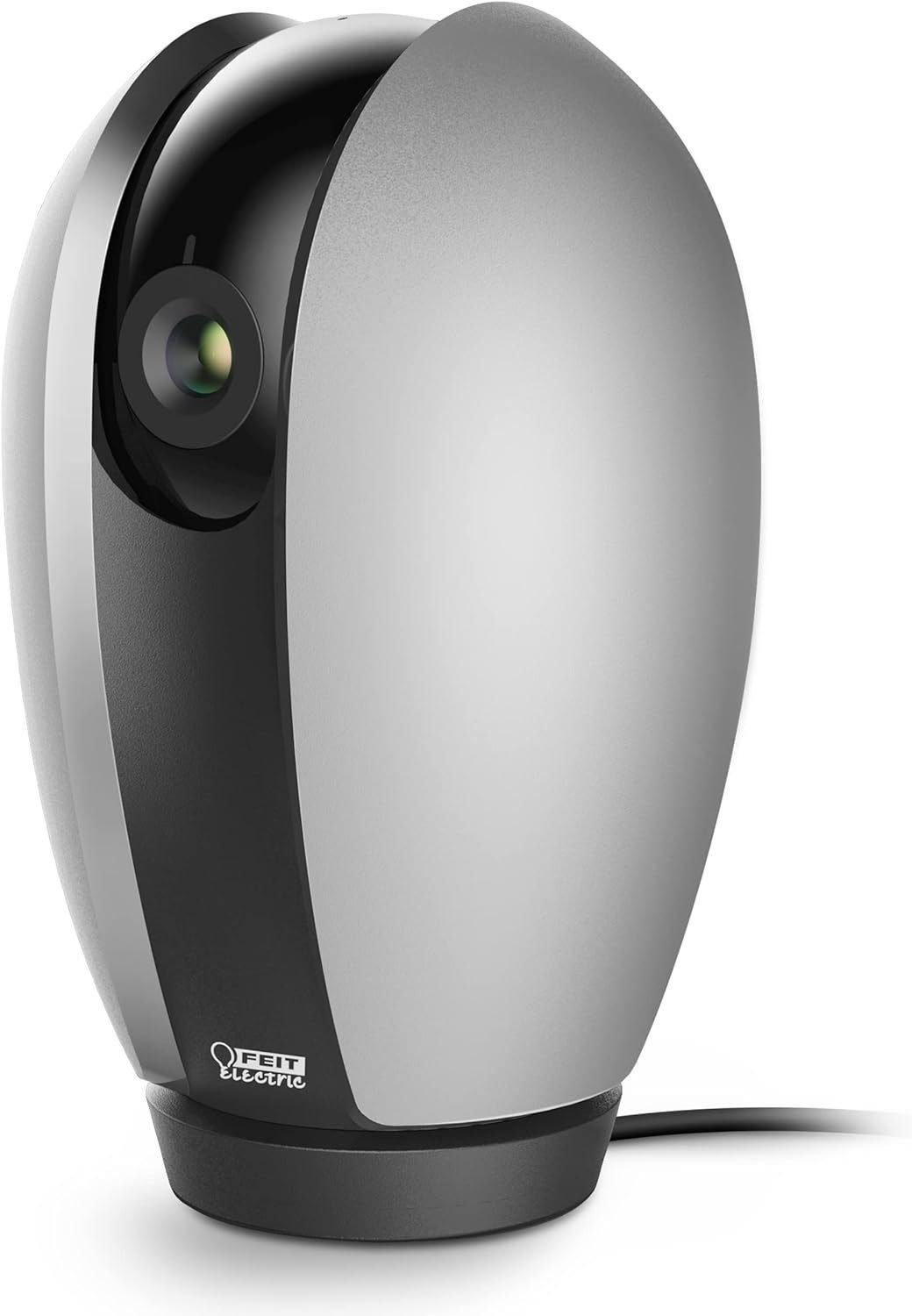 Feit Electric Indoor Security Camera with Motion Detection, 30ft. Night Vision, 360° Adjustable Head, 2.4GHz WiFi, 2-Way Audio, 1080p HD, Works with Alexa Google Asst, Plug-in, White - CAM1/WIFI Feit Electric Indoor Security Camera with Motion Detection, 30ft. Night Vision, 360° Adjustable Head, 2.4GHz WiFi, 2-Way Audio, 1080p HD, Works with Alexa Google Asst, Plug-in, White - CAM1/WIFI