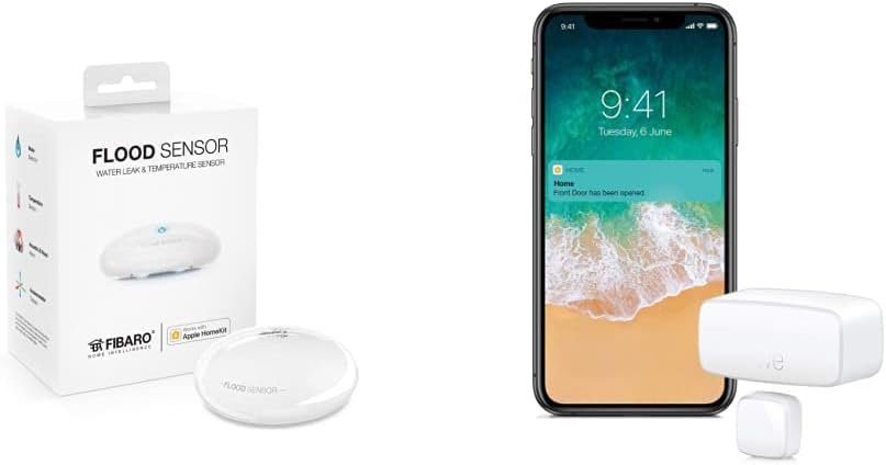 Fibaro FGBHFS-101 Flood, Water Temperature Sensor Homekit enabled water leakage detector, white Fibaro FGBHFS-101 Flood, Water Temperature Sensor Homekit enabled water leakage detector, white