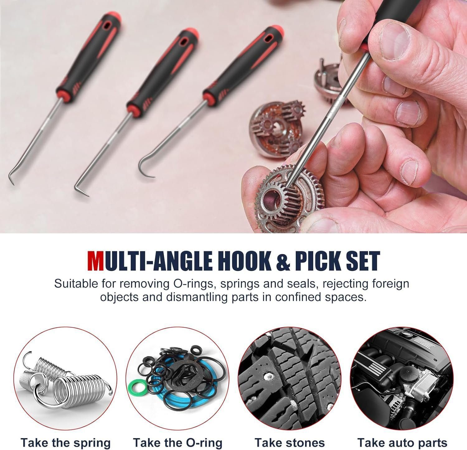 Home Tool Kit 205PCs - Complete Household Essentials Repair Hand Tool Set for Men Women - Basic Tool Kit for Home Improvement - Portable Toolbox with Socket Ratchet Wrench Set, Hook Pick Set Home Tool Kit 205PCs - Complete Household Essentials Repair Hand Tool Set for Men Women - Basic Tool Kit for Home Improvement - Portable Toolbox with Socket Ratchet Wrench Set, Hook Pick Set