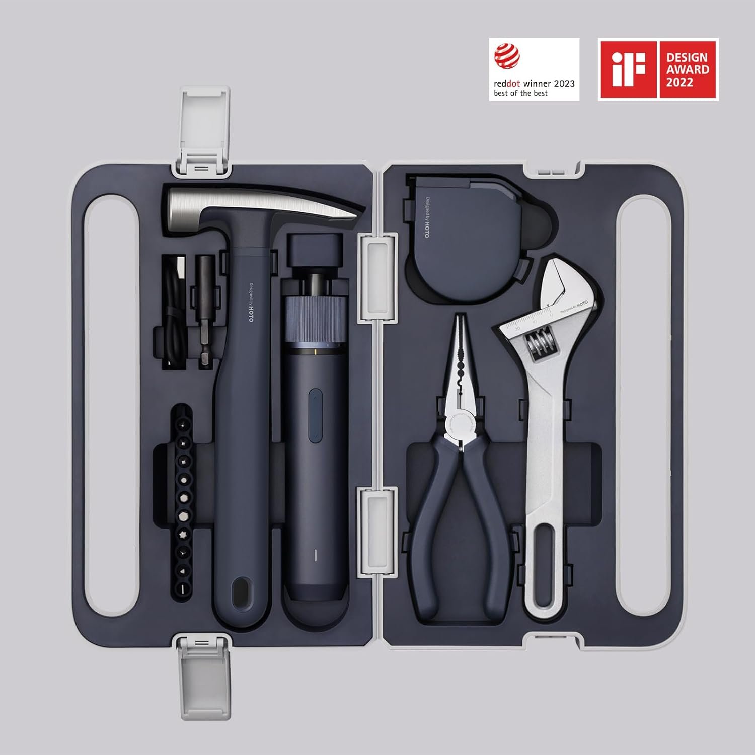 HOTO Electric Screwdriver Tool Set, High-end Tool Kit, Outstanding Appearance, Compact Portable, Minimalism Design, Hidden Buckle, Safe Practical, High-end Tools Kit for Home Repairs/Daily Use HOTO Electric Screwdriver Tool Set, High-end Tool Kit, Outstanding Appearance, Compact Portable, Minimalism Design, Hidden Buckle, Safe Practical, High-end Tools Kit for Home Repairs/Daily Use