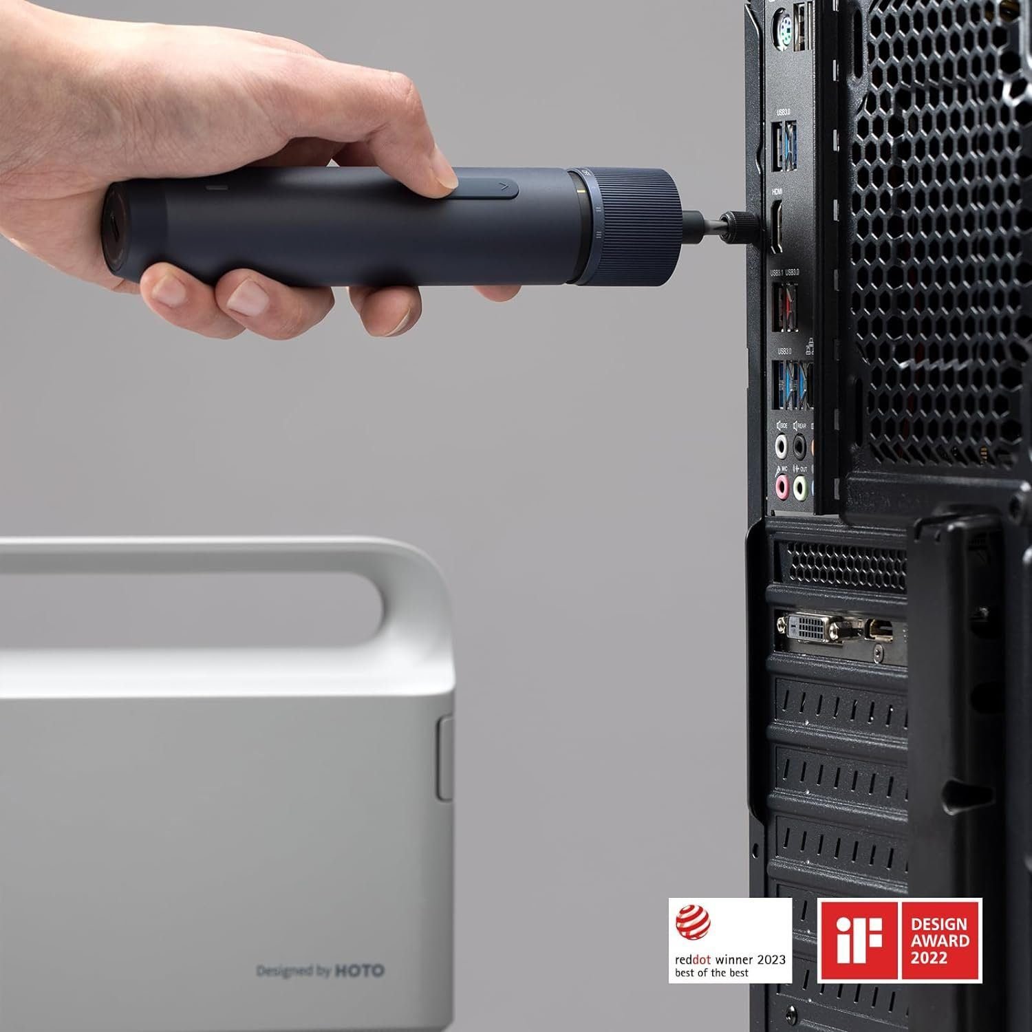 HOTO Electric Screwdriver Tool Set, High-end Tool Kit, Outstanding Appearance, Compact Portable, Minimalism Design, Hidden Buckle, Safe Practical, High-end Tools Kit for Home Repairs/Daily Use HOTO Electric Screwdriver Tool Set, High-end Tool Kit, Outstanding Appearance, Compact Portable, Minimalism Design, Hidden Buckle, Safe Practical, High-end Tools Kit for Home Repairs/Daily Use