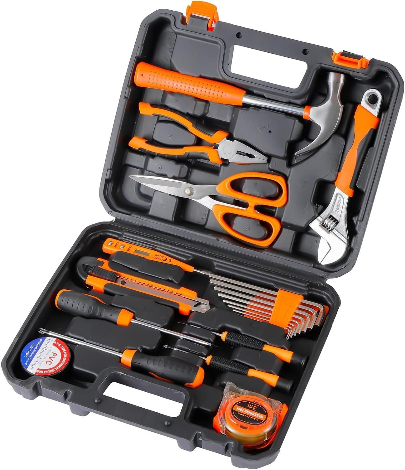 Household Tool Set - 76 Pieces Home Maintenance Tools Kit with Portable Toolbox Basic Repair Tools for Plumber and Electrician (37 Types of Sets) Household Tool Set - 76 Pieces Home Maintenance Tools Kit with Portable Toolbox Basic Repair Tools for Plumber and Electrician (37 Types of Sets)
