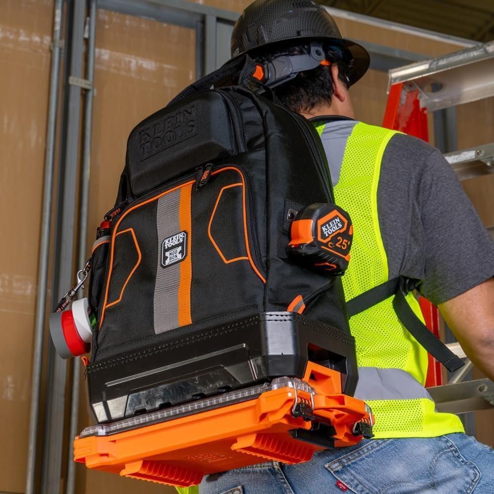 Klein Tools 54806MB MODbox Tall Compartment Box, Full-Width Modular Storage Toolbox with 8 Removable Bins for Fasteners and Small Components Klein Tools 54806MB MODbox Tall Compartment Box, Full-Width Modular Storage Toolbox with 8 Removable Bins for Fasteners and Small Components