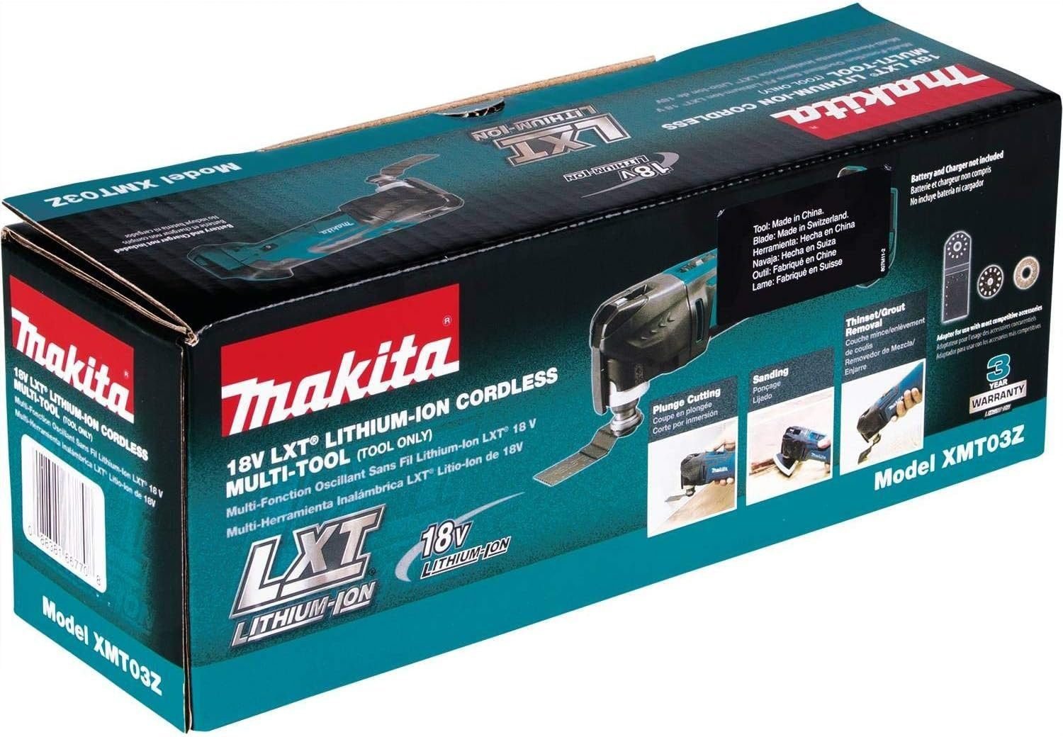 Makita XMT03Z 18V LXT® Lithium-Ion Cordless Multi-Tool, Tool Only Makita XMT03Z 18V LXT® Lithium-Ion Cordless Multi-Tool, Tool Only