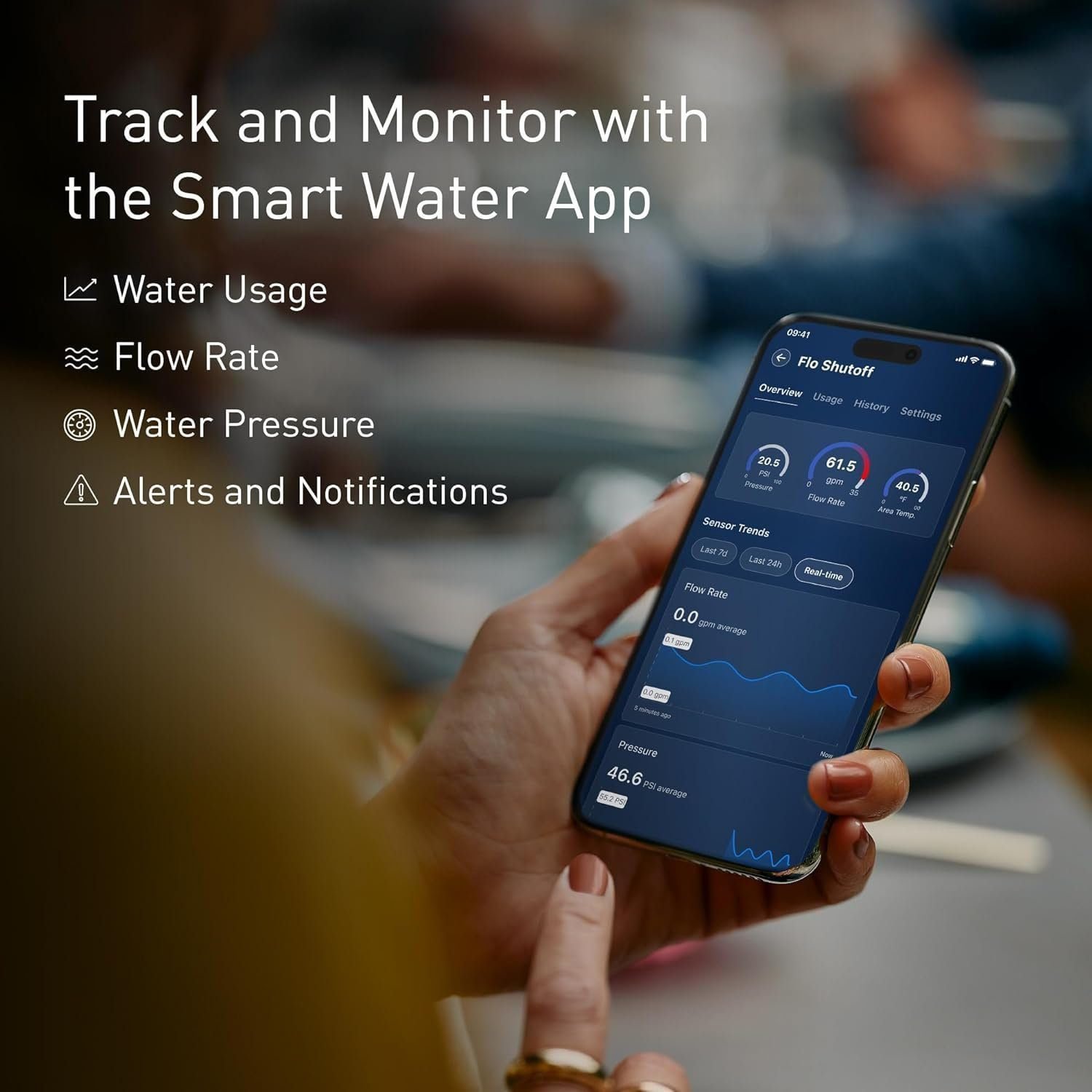 Moen Flo Smart Water Monitor and Automatic Shutoff Sensor, Wi-Fi Connected Water Leak Detector for 1-Inch Diameter Pipe, 900-006 Moen Flo Smart Water Monitor and Automatic Shutoff Sensor, Wi-Fi Connected Water Leak Detector for 1-Inch Diameter Pipe, 900-006