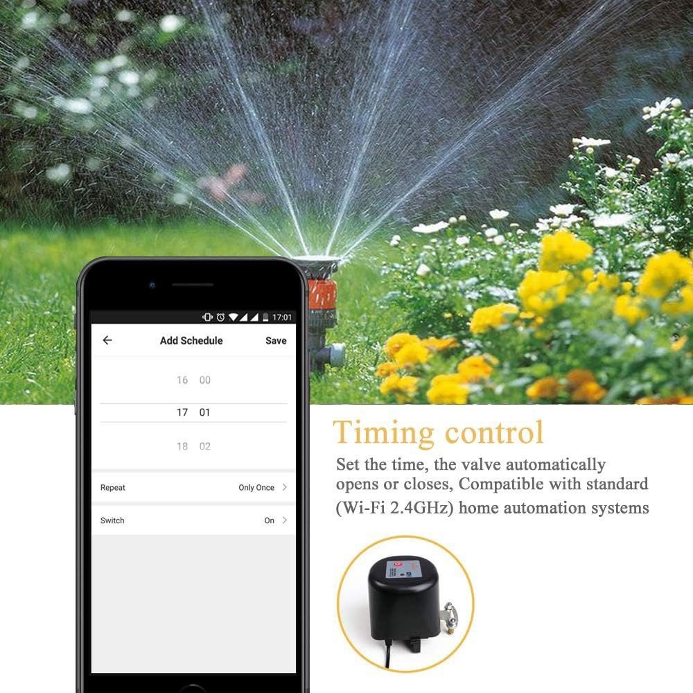Owfeel WIFI Smart Valve WIFI Control Water Valve Compatible With Alexa, Google and Application Program iOS/Android Owfeel WIFI Smart Valve WIFI Control Water Valve Compatible With Alexa, Google and Application Program iOS/Android