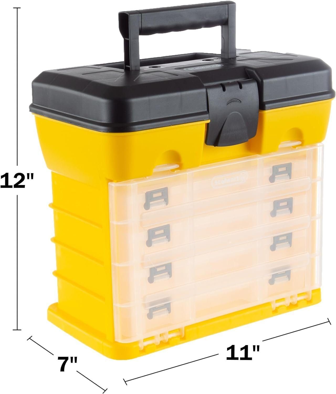 Portable Tool Box - Small Parts Organizer with Drawers and Customizable Compartments for Hardware, Tackle, Beads, or Crafts by Stalwart (Light Blue) Portable Tool Box - Small Parts Organizer with Drawers and Customizable Compartments for Hardware, Tackle, Beads, or Crafts by Stalwart (Light Blue)