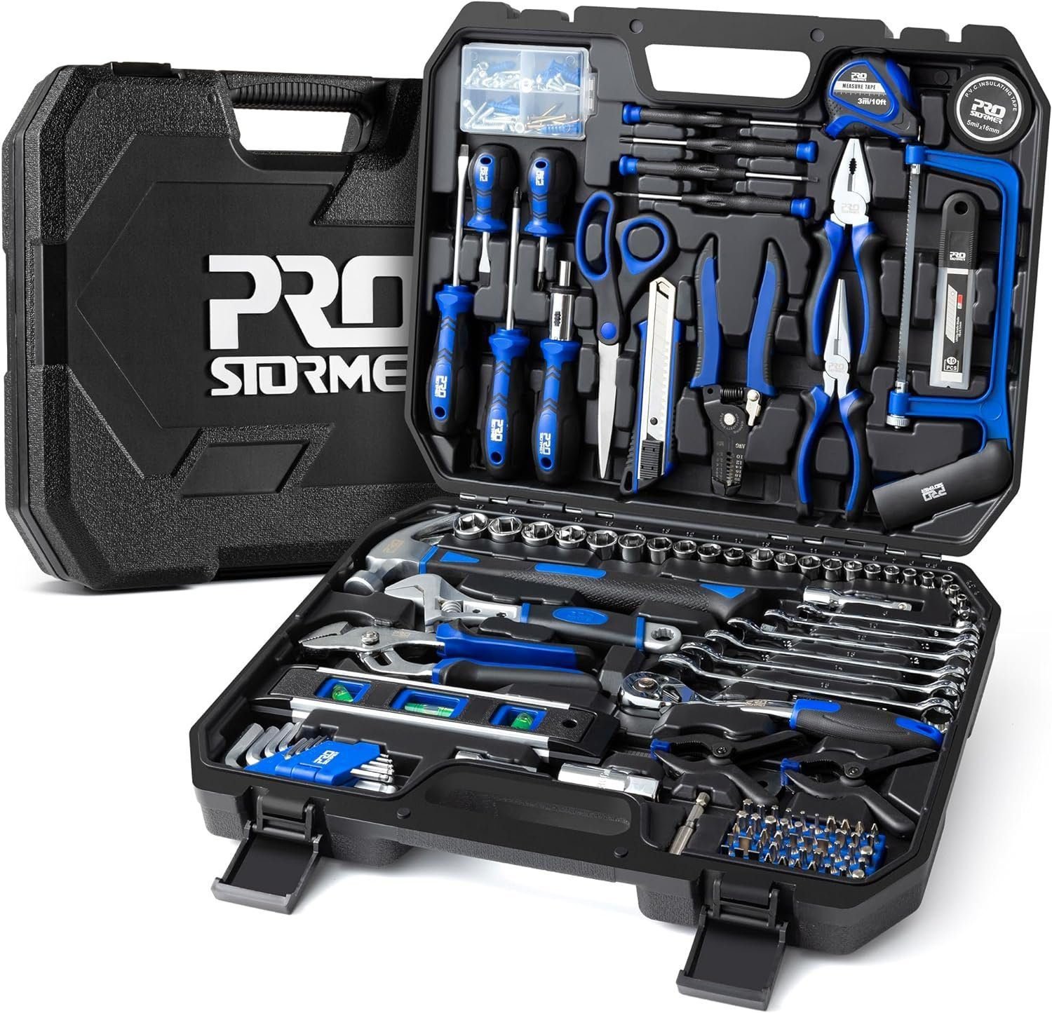 Prostormer 259-Piece Tool Set, General Home/Auto Repair Tool Kit with Plastic Storage Toolbox, Complete Household Tool Box with Essential Tools for Men and Women Prostormer 259-Piece Tool Set, General Home/Auto Repair Tool Kit with Plastic Storage Toolbox, Complete Household Tool Box with Essential Tools for Men and Women
