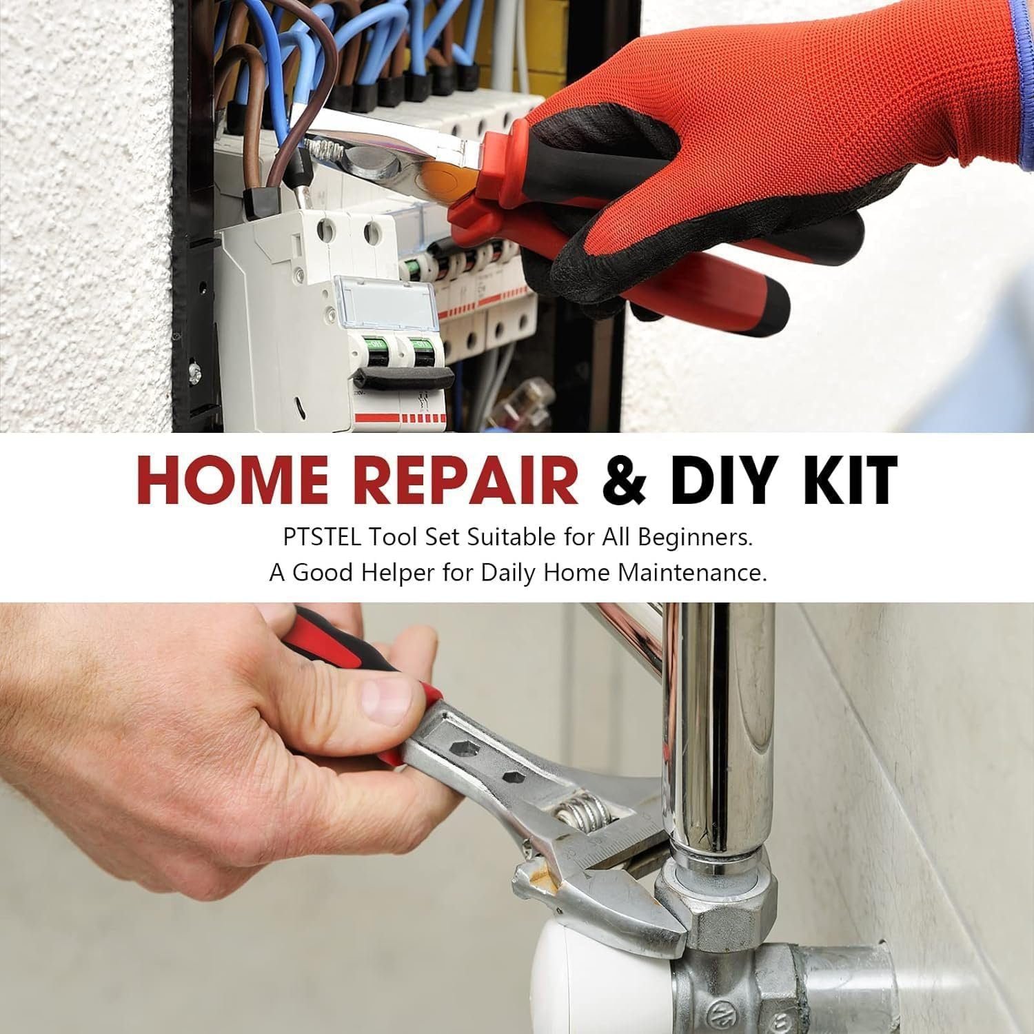 PTSTEL 68 Piece Tool Set, General Household Hand Tool Kit for DIY Home Auto Quick Repairs PTSTEL 68 Piece Tool Set, General Household Hand Tool Kit for DIY Home Auto Quick Repairs