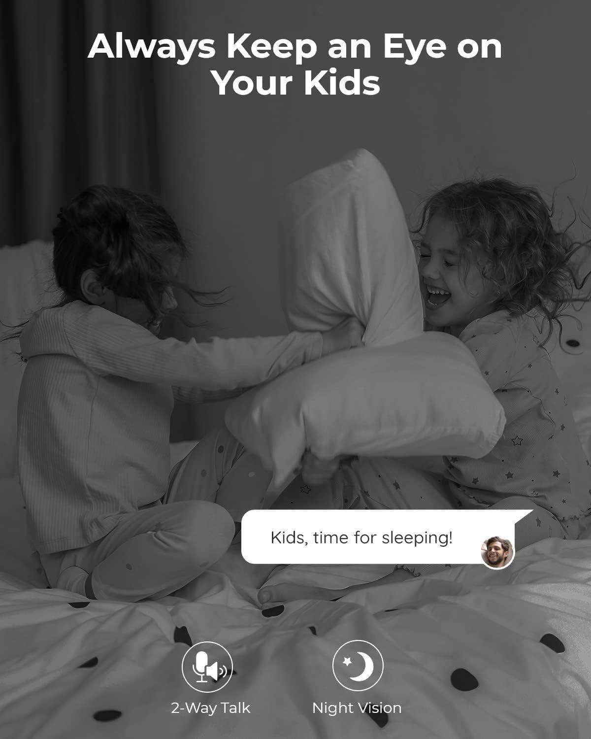 REOLINK 2K Indoor Camera, E1 Plug-in 2.4G WiFi Security Camera Wireless for Baby/Pet Monitor with Phone app, 360 Degree Pet Camera with Person/Pet Detection, Night Vision, 2-Way Audio, Local Storage