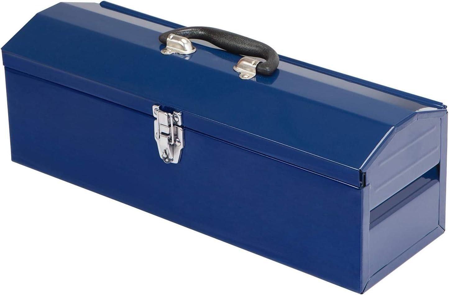 TCE ATB101U-1 Torin Portable Steel Tool Box: 19 Hip Roof Style with Metal Latch Closure and Removable Storage Tray, Blue TCE ATB101U-1 Torin Portable Steel Tool Box: 19 Hip Roof Style with Metal Latch Closure and Removable Storage Tray, Blue