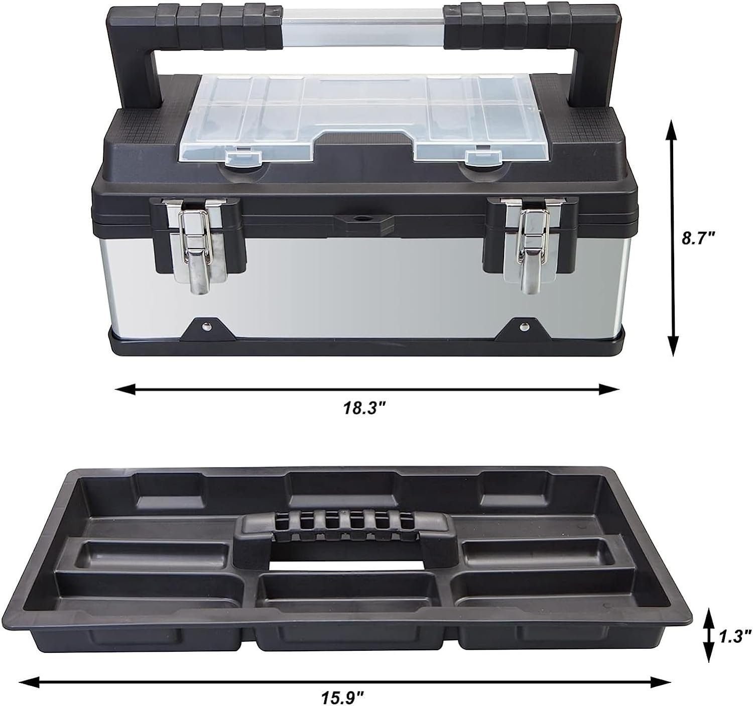 TCE TAM5519U Torin Portable Tool/Garage Storage Box: Ergonomically Designed for Garage, Home, Office, Warehouse, Gym, School - Black TCE TAM5519U Torin Portable Tool/Garage Storage Box: Ergonomically Designed for Garage, Home, Office, Warehouse, Gym, School - Black