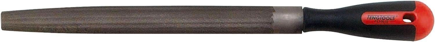 Teng Tools 10 Inch Half Round Type 2nd Cut Hand File With Comfortable Handle - FLHR10, Silver Teng Tools 10 Inch Half Round Type 2nd Cut Hand File With Comfortable Handle - FLHR10, Silver