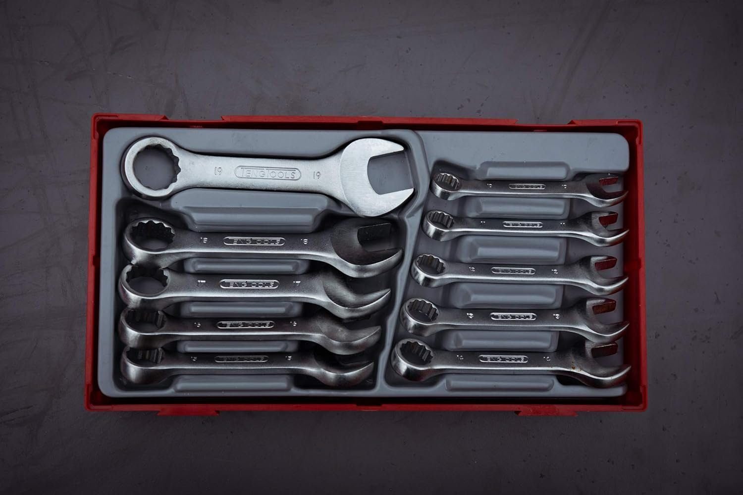 Teng Tools 10 Piece Metric Stubby Combination Wrench Set 10mm - 19mm - TT6010M, Silver Teng Tools 10 Piece Metric Stubby Combination Wrench Set 10mm - 19mm - TT6010M, Silver