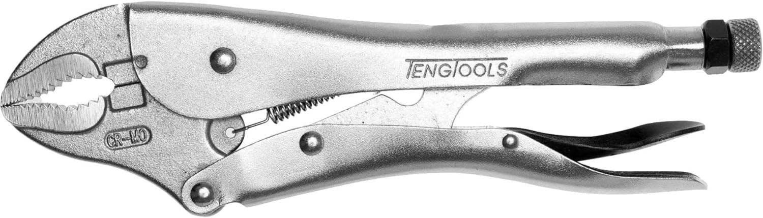 Teng Tools 12 Inch Plated, Round Flat Power Grip Locking Pliers - 401-12, Silver Teng Tools 12 Inch Plated, Round Flat Power Grip Locking Pliers - 401-12, Silver