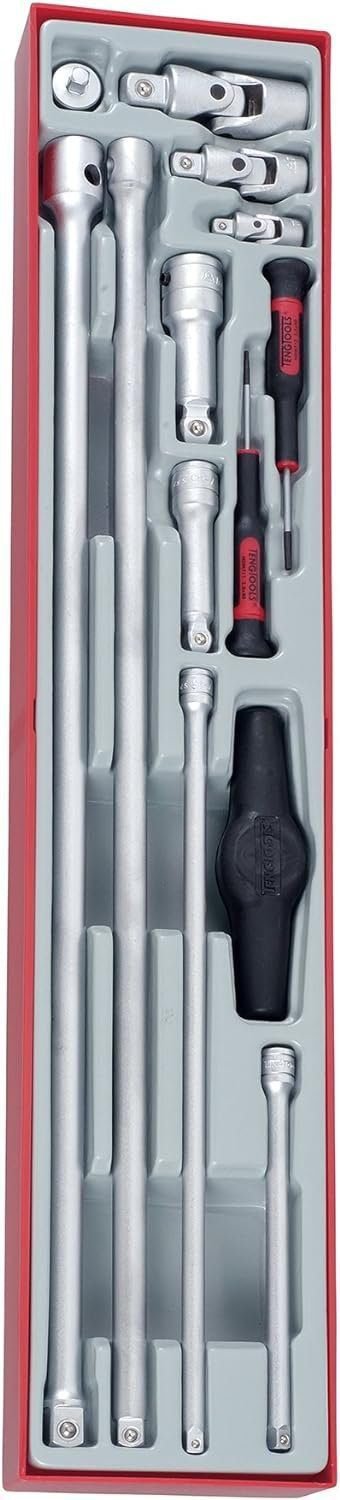 Teng Tools 13 Piece 1/4, 3/8 1/2 Inch Drive Socket Accessories Extension Bar Set - TTXEXT13 Silver Teng Tools 13 Piece 1/4, 3/8 1/2 Inch Drive Socket Accessories Extension Bar Set - TTXEXT13 Silver