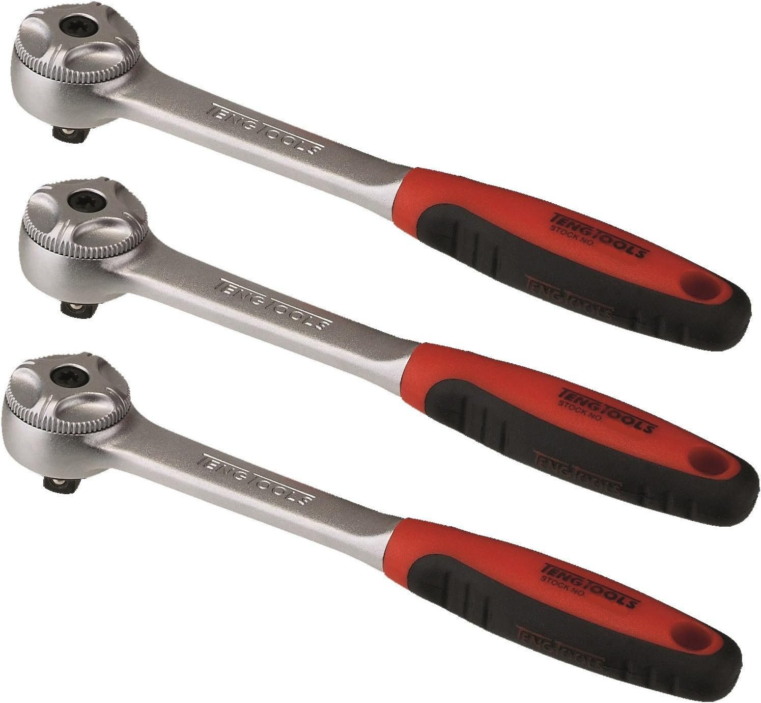 Teng Tools 3 Piece Mixed Drive 72 Teeth Ratchet Set - 120072N-KIT1, Silver Teng Tools 3 Piece Mixed Drive 72 Teeth Ratchet Set - 120072N-KIT1, Silver