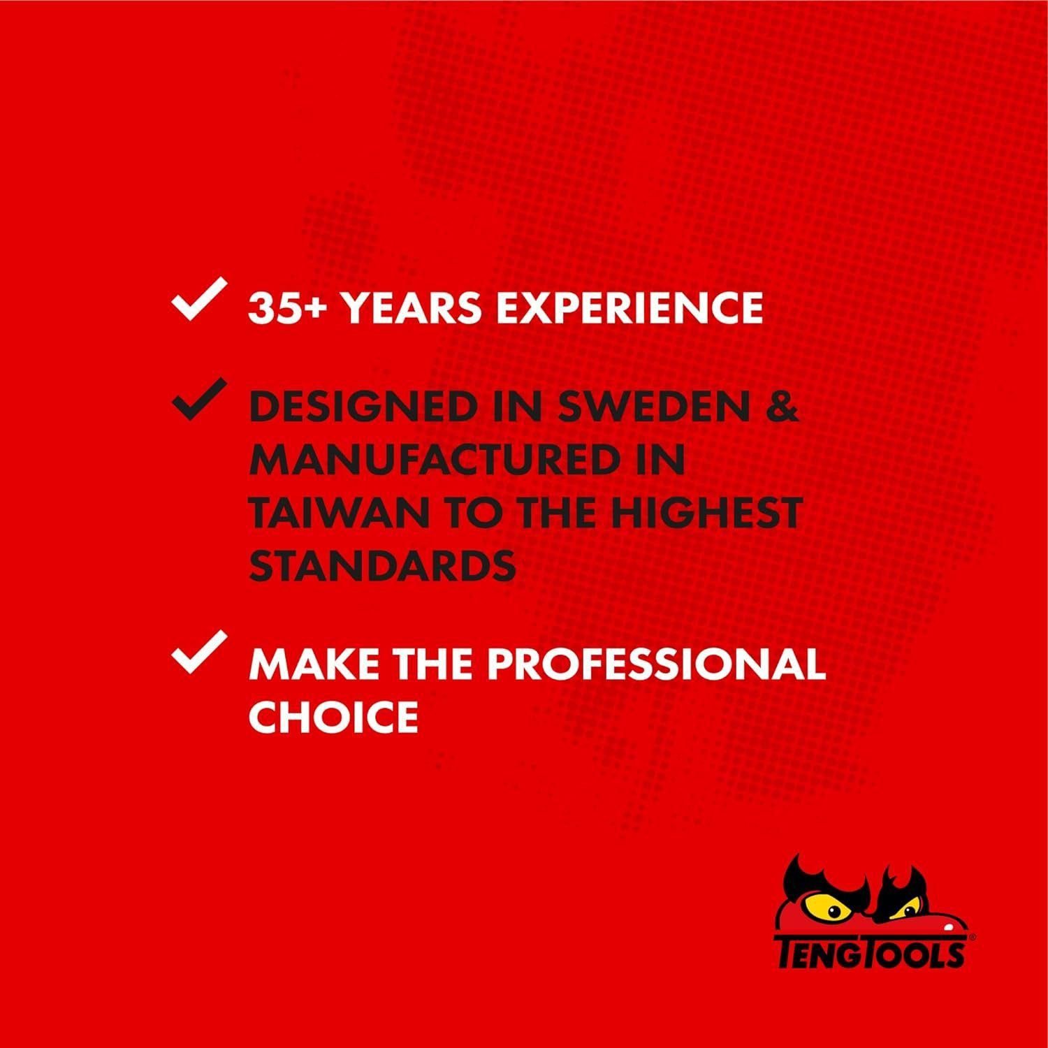 Teng Tools 5/16 Inch SAE 1/2 Inch Drive Hex Chrome Molybdenum Impact Socket | Mechanic Tool | Hand Tool - 921610