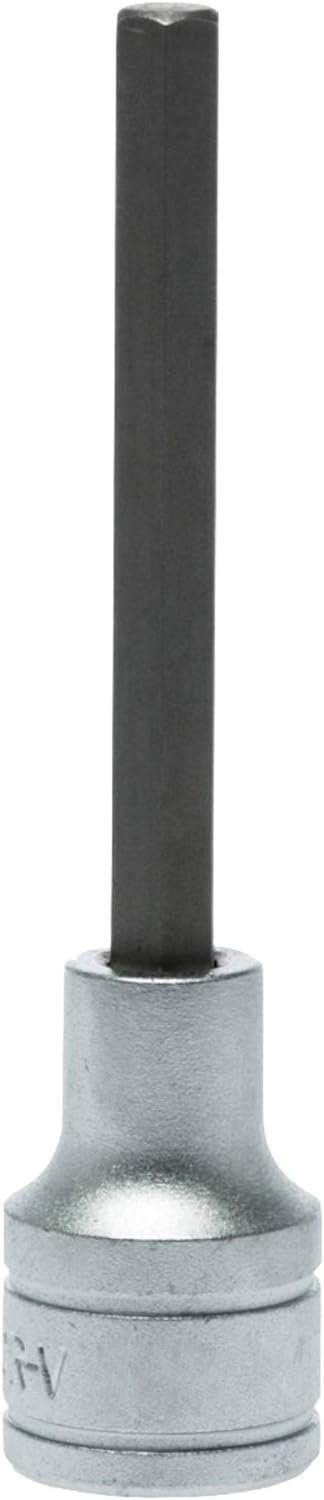 Teng Tools 6mm 1/2 Inch Drive Extra Long Metric Hex Allen Bit Socket - M122506-C, Silver Teng Tools 6mm 1/2 Inch Drive Extra Long Metric Hex Allen Bit Socket - M122506-C, Silver