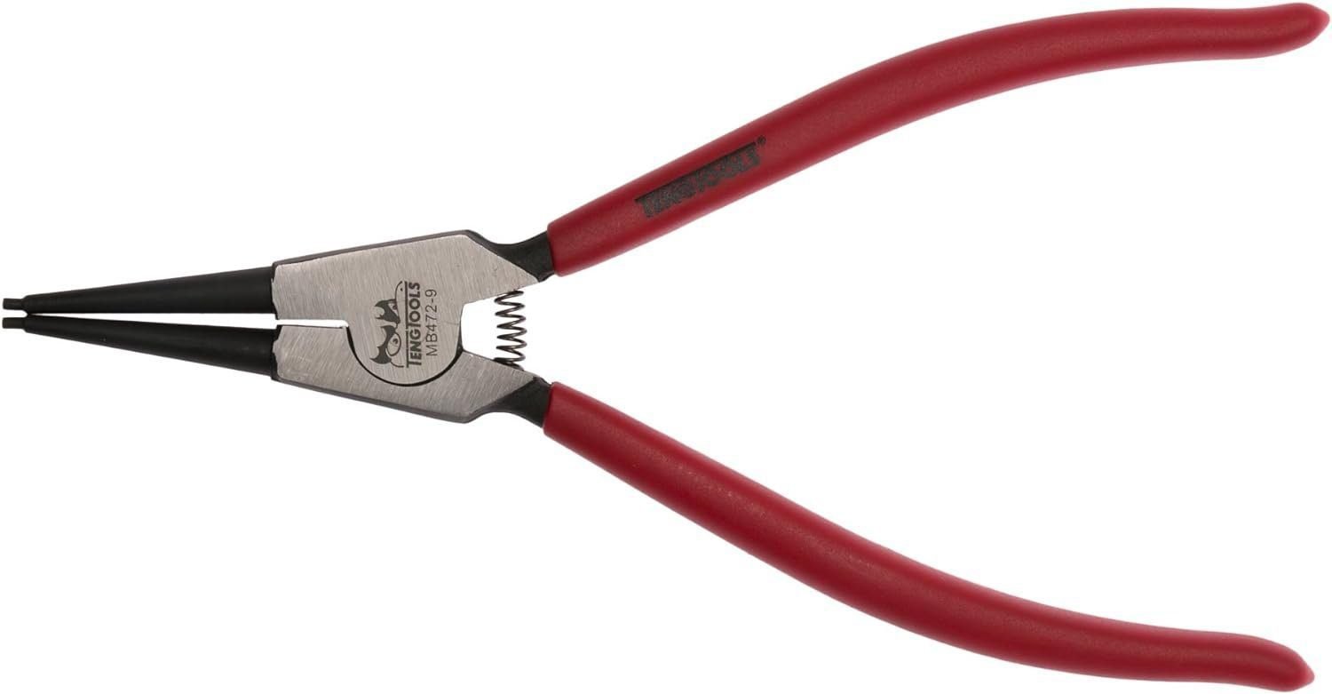 Teng Tools 7 Inch Vinyl Grip Straight/Outer Type Snap Ring/Circlip Pliers - MB472-7