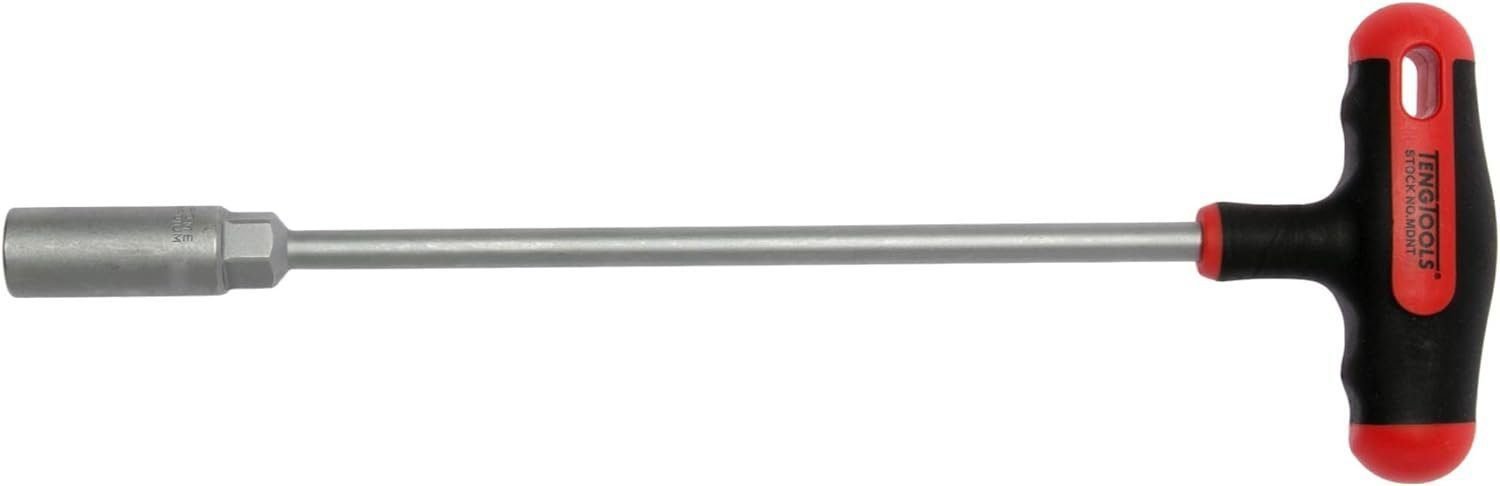 Teng Tools 8mm 6 Point Opening Durable Chrome Vanadium Steel T-Handle Nut Driver - MDNT408, Silver Teng Tools 8mm 6 Point Opening Durable Chrome Vanadium Steel T-Handle Nut Driver - MDNT408, Silver