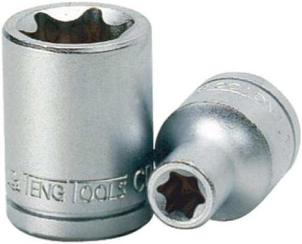 Teng Tools E14 1/2 Inch Drive Female E-Torx Star TX-E Chrome Vanadium Socket | Mechanic Tool | Hand Tool - M120714-C Teng Tools E14 1/2 Inch Drive Female E-Torx Star TX-E Chrome Vanadium Socket | Mechanic Tool | Hand Tool - M120714-C