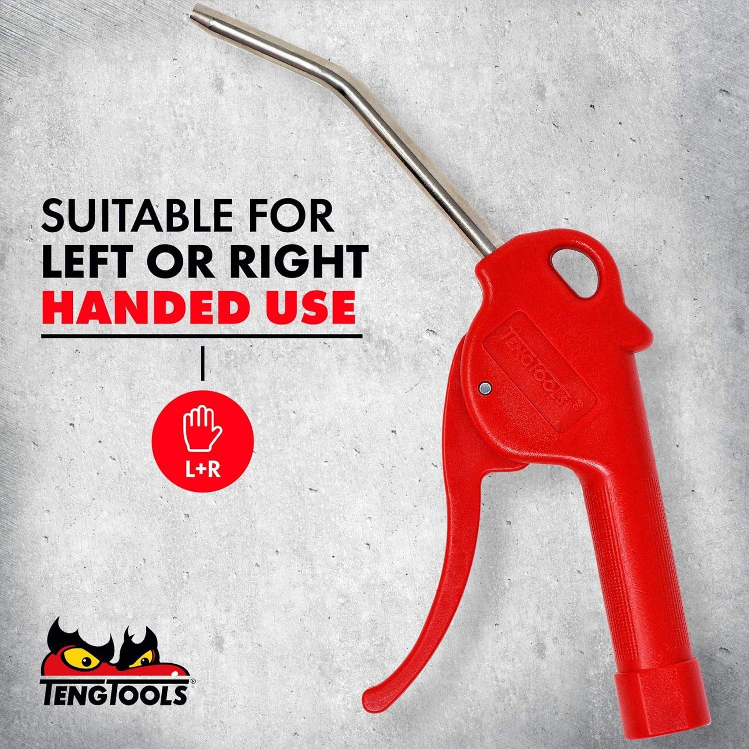 Teng Tools Pistol Grip Style Air Blow Gun with 3.94 Inch Long Nozzle  1/4 Inch Air Inlet - ARB01