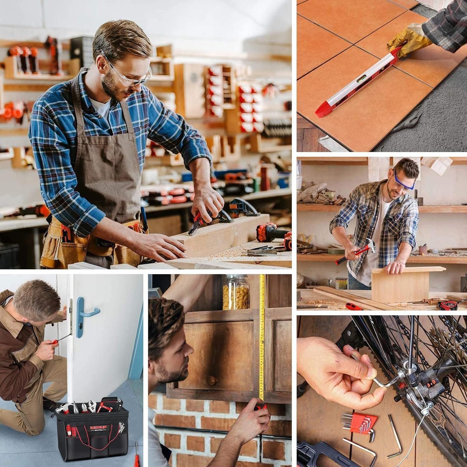 Tool Set for Men and Women Heavy Duty,Household Basic Tool Kit for Home Repairing,DIY,Woodworking with 10-Inch Wide Mouth Open Storage Bag Warm House Gift Tool Set for Men and Women Heavy Duty,Household Basic Tool Kit for Home Repairing,DIY,Woodworking with 10-Inch Wide Mouth Open Storage Bag Warm House Gift