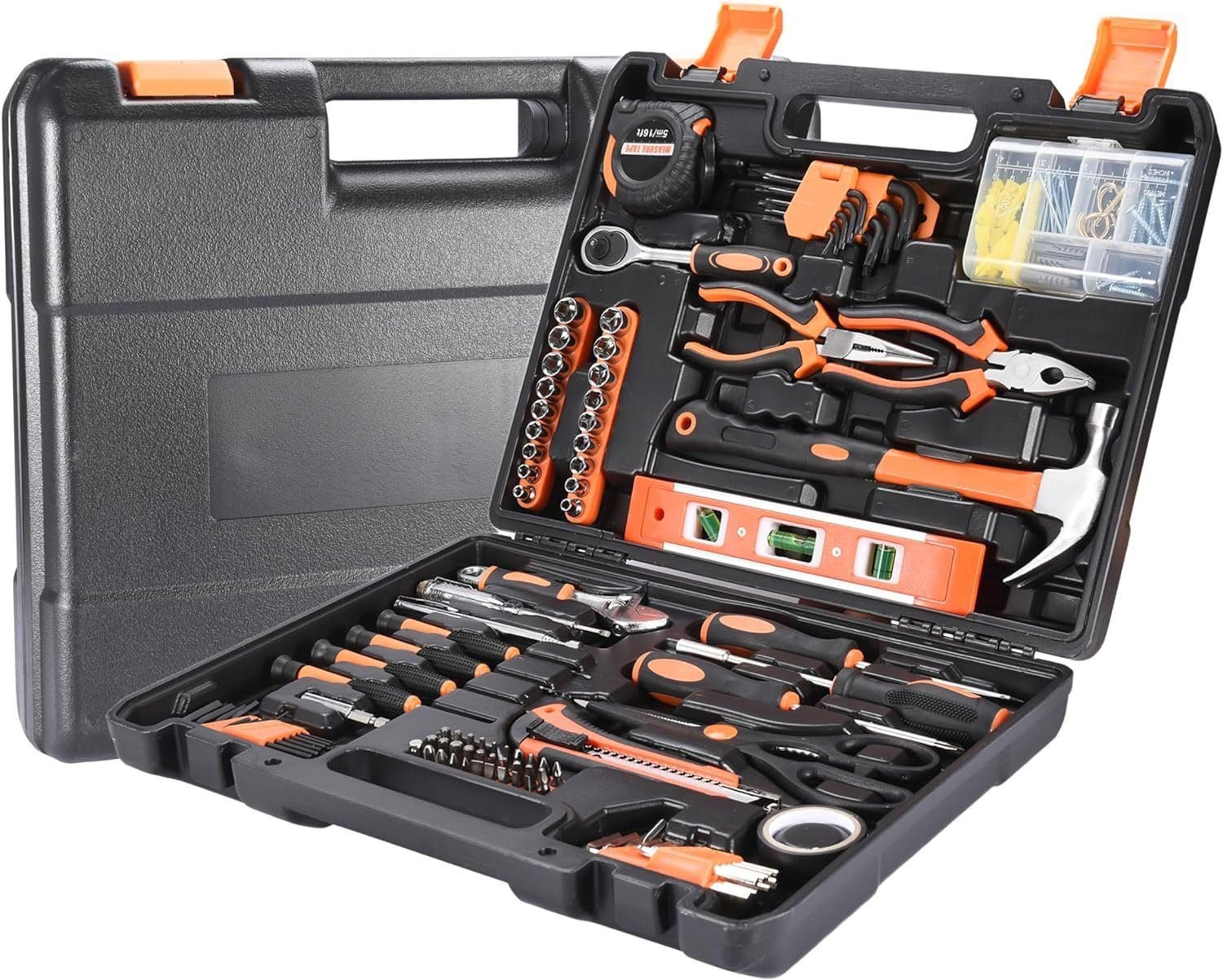 TOOLZILLA 57-Piece Comprehensive Home Tool Set - Ultimate DIY Household Repair Kit with Durable Screwdrivers, Pliers, Hammer, Wrenches, and More - Perfect for Homeowners and Professionals TOOLZILLA 57-Piece Comprehensive Home Tool Set - Ultimate DIY Household Repair Kit with Durable Screwdrivers, Pliers, Hammer, Wrenches, and More - Perfect for Homeowners and Professionals