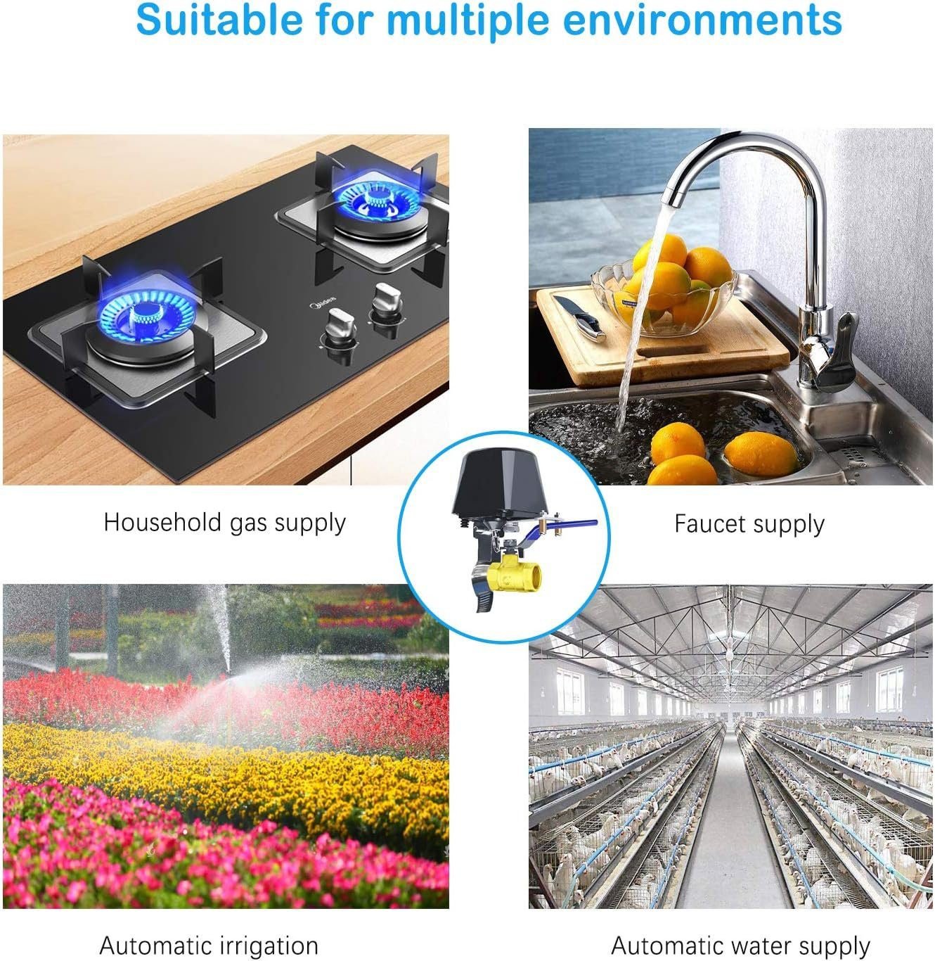 UseeLink Smart WiFi Water Valve, 2-pack, Compatible with Alexa and Google Assistant,Application program iOS/Android UseeLink Smart WiFi Water Valve, 2-pack, Compatible with Alexa and Google Assistant,Application program iOS/Android